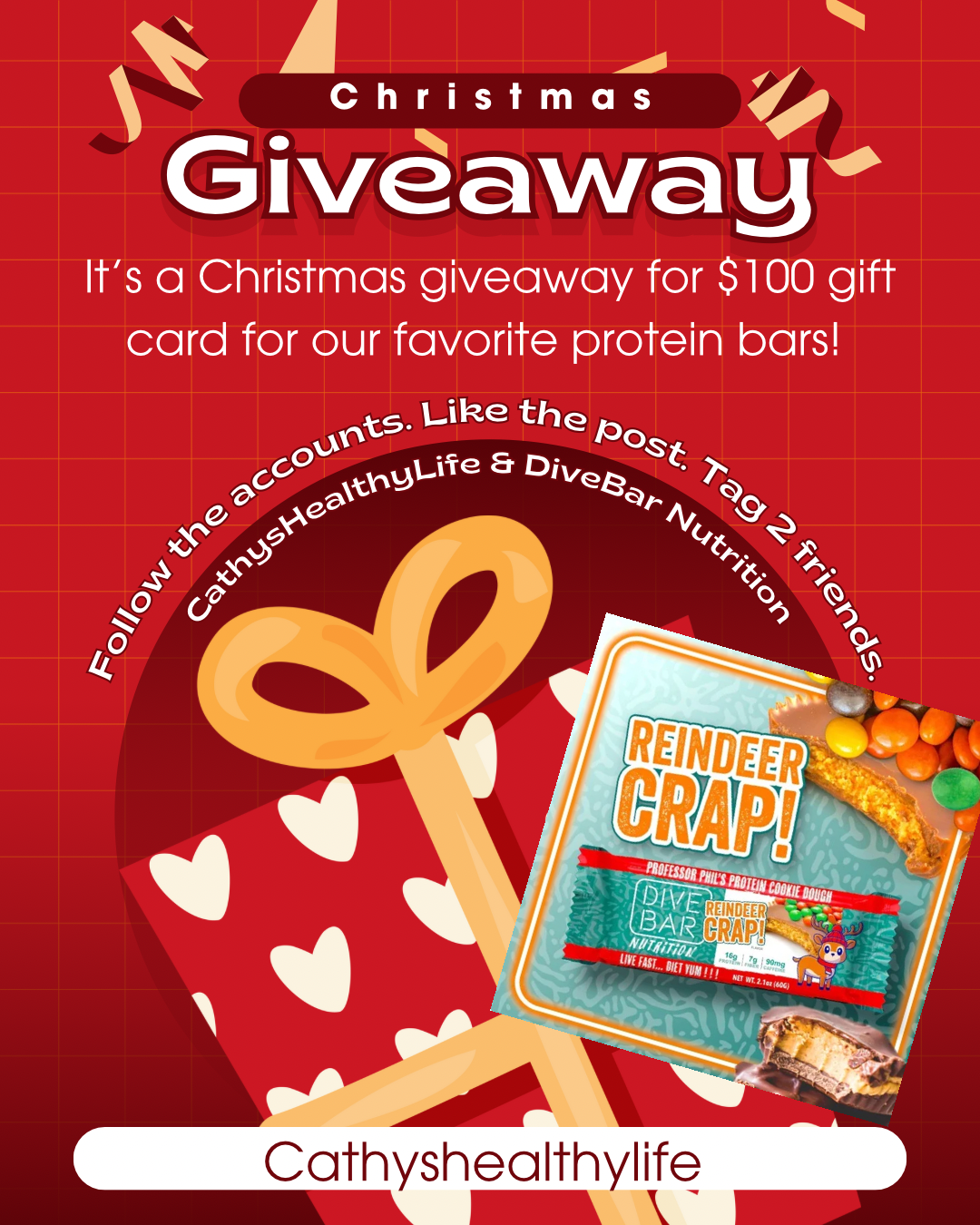 DiveBar protein bars giveaway for $100 gift card for Christmas