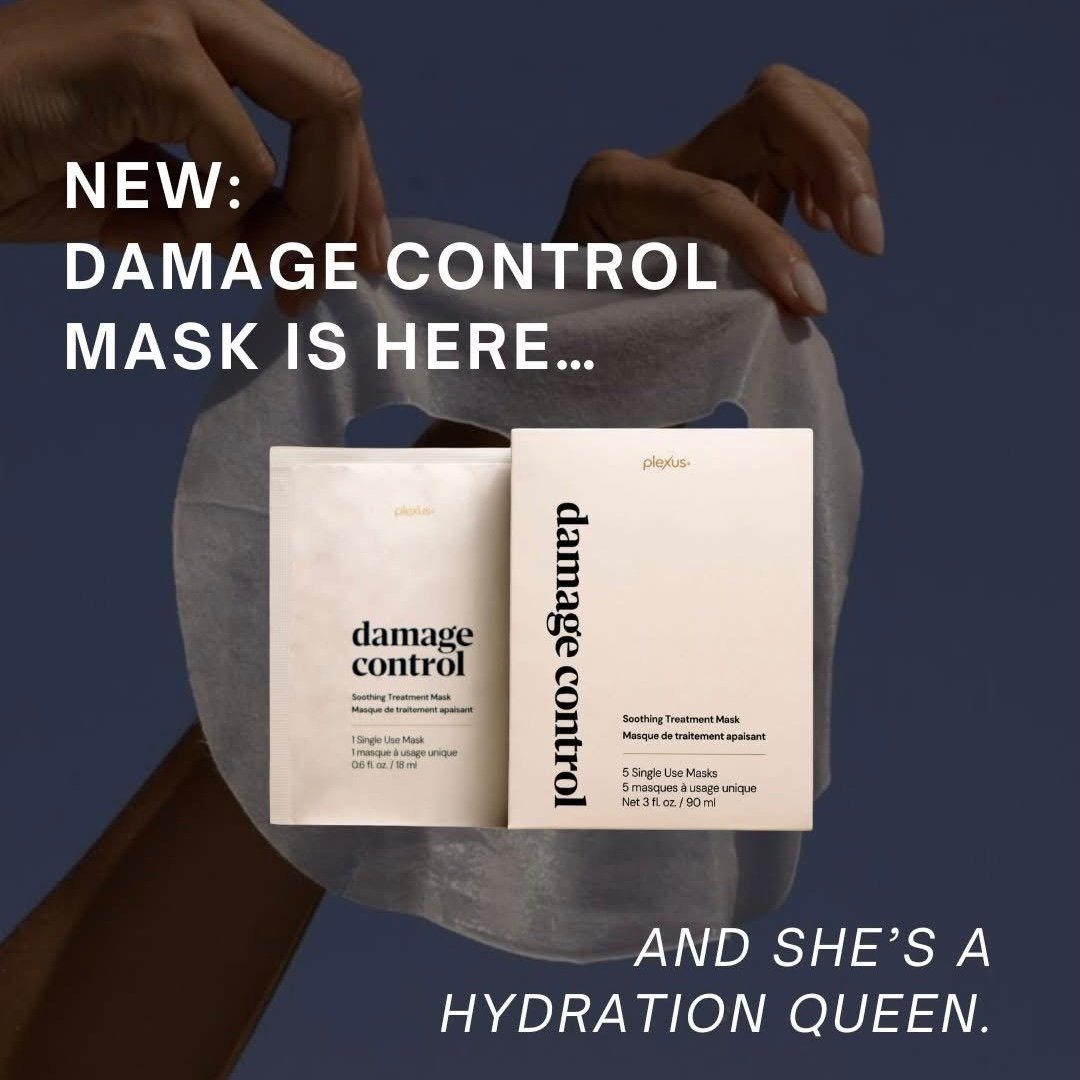New Plexus Damage Control soothing treatment mask — hydration boosting sheet mask