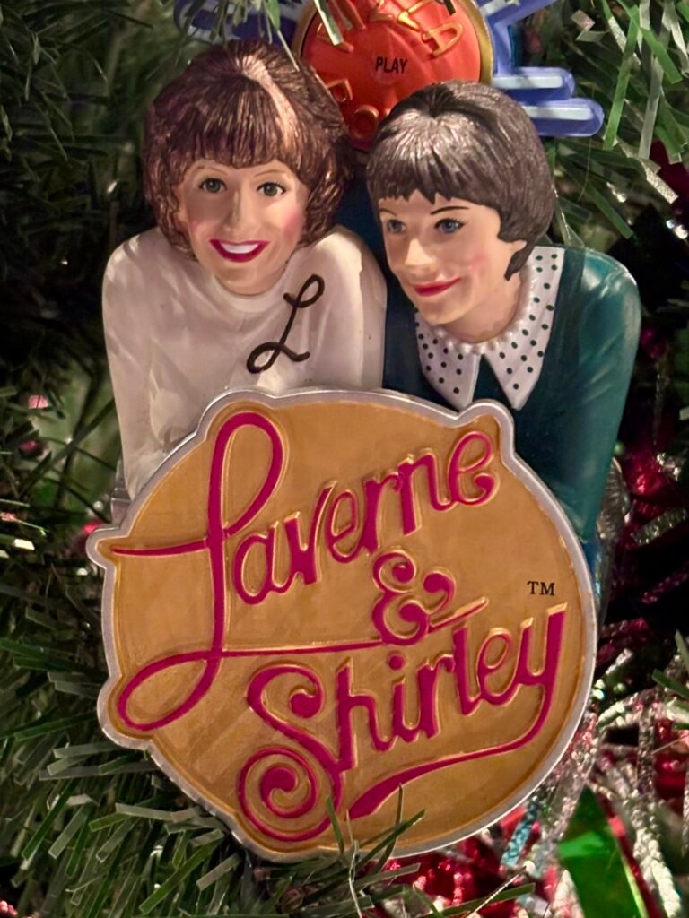 Laverne & Shirley musical Christmas ornament