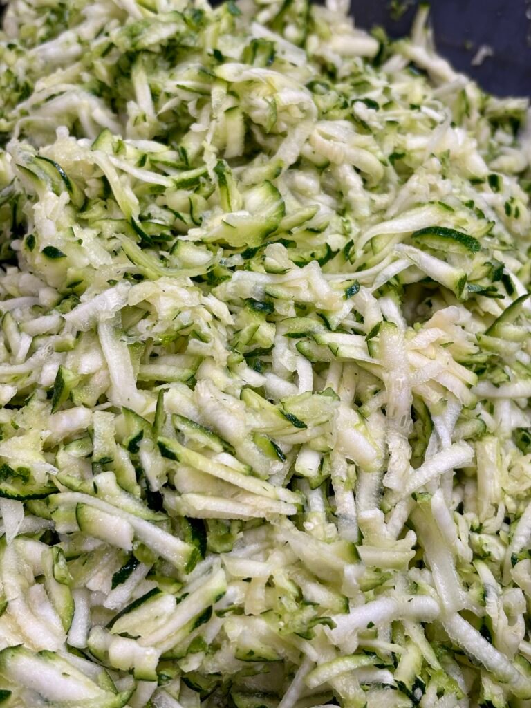 Shredded zucchini 