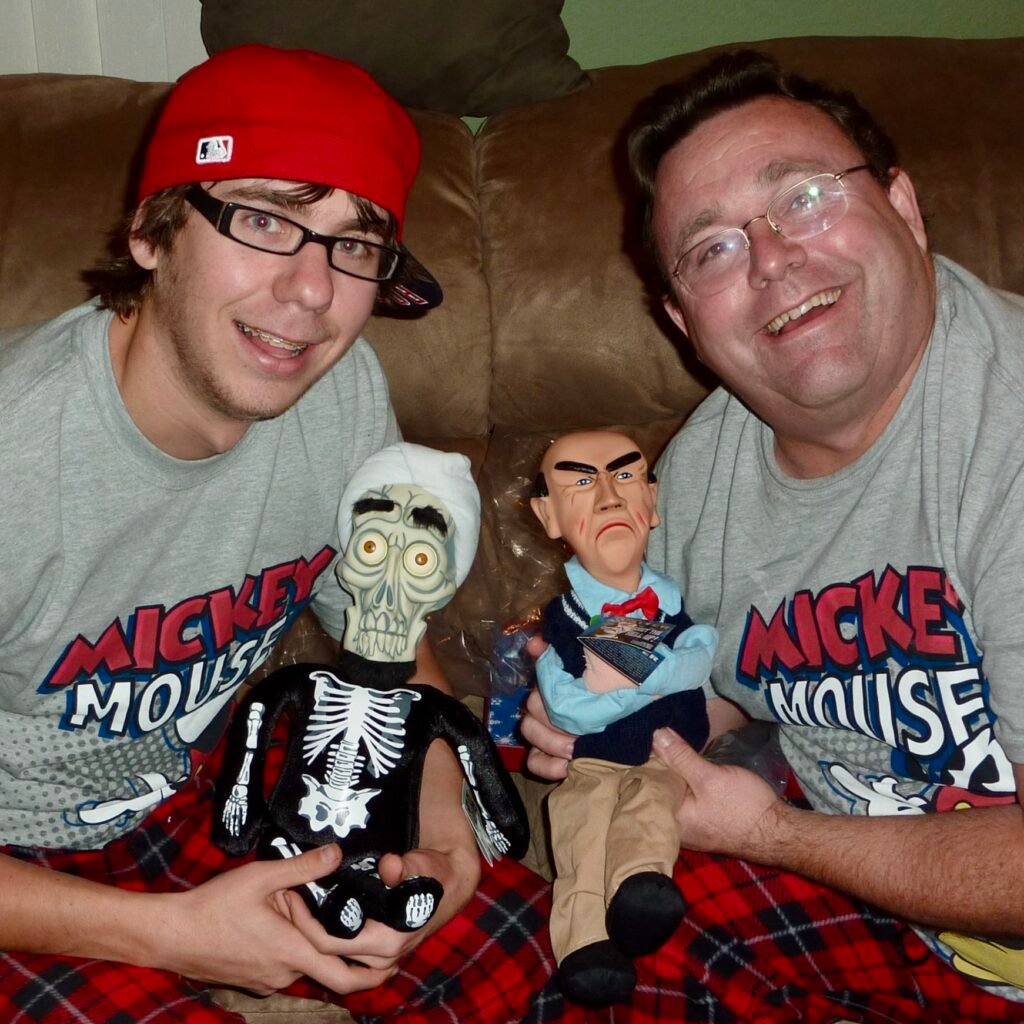 Jeff Dunham characters; Alchmed and Walter dolls. 