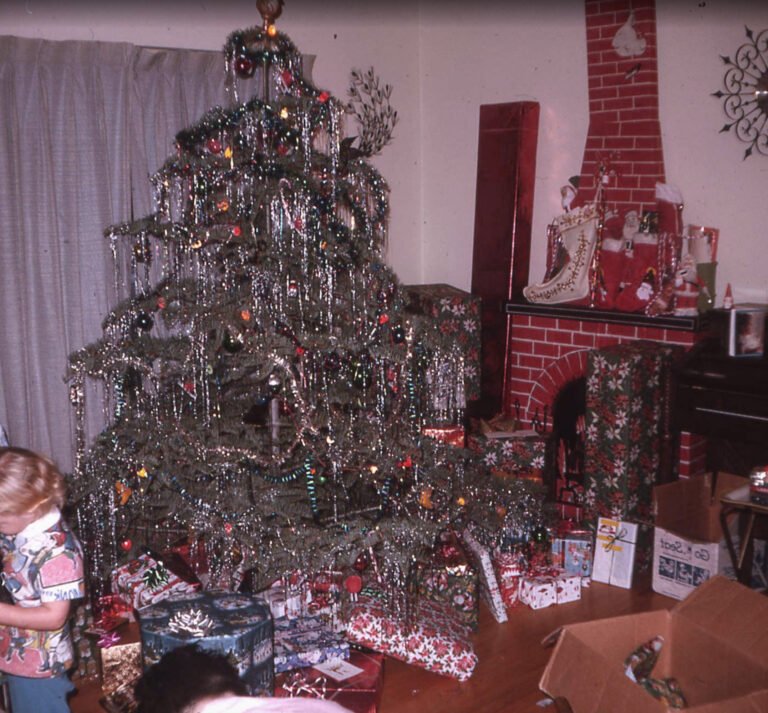 Christmas morning in the living room in the 1970’s