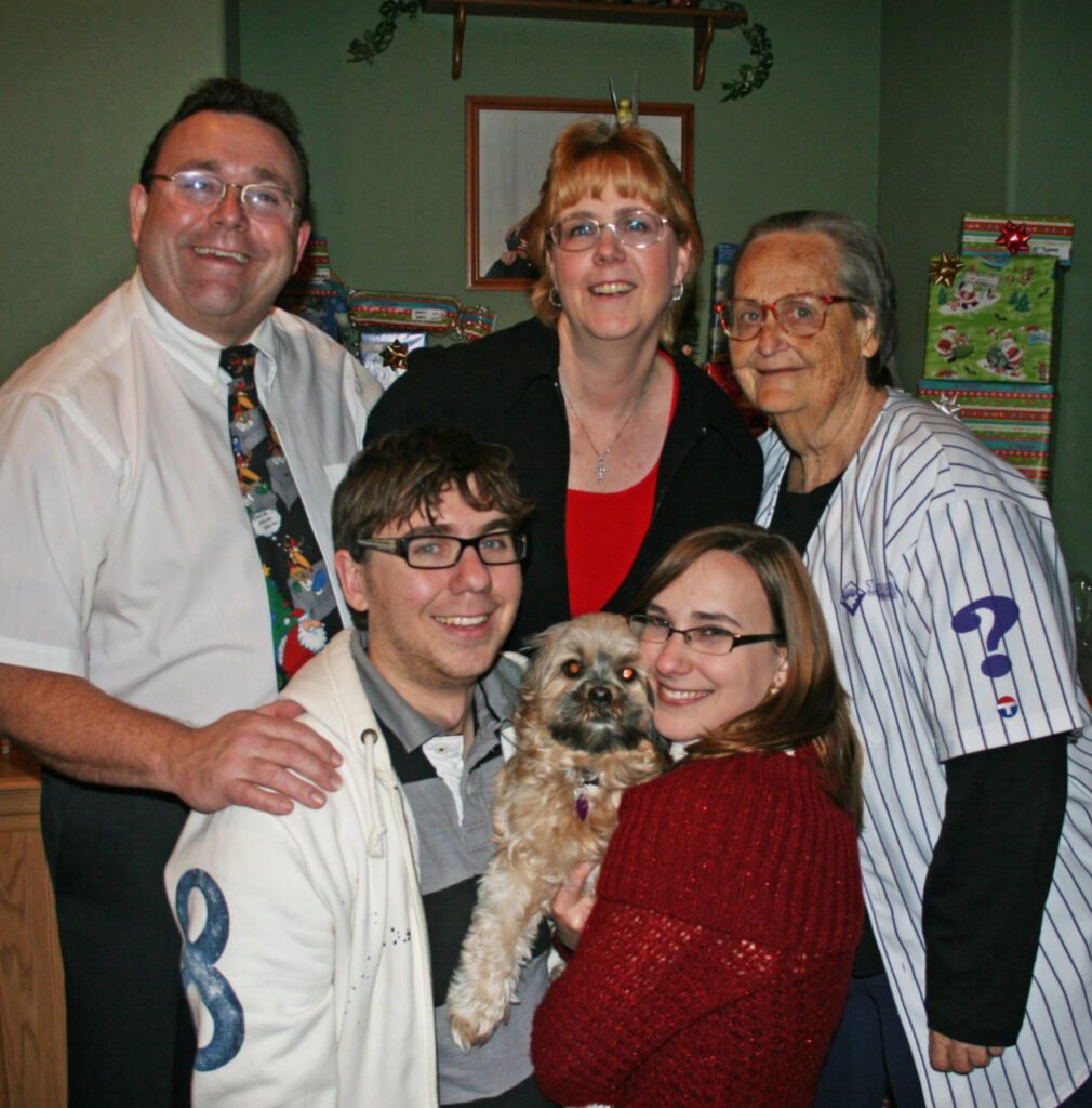 Grandma and her family at Christmas