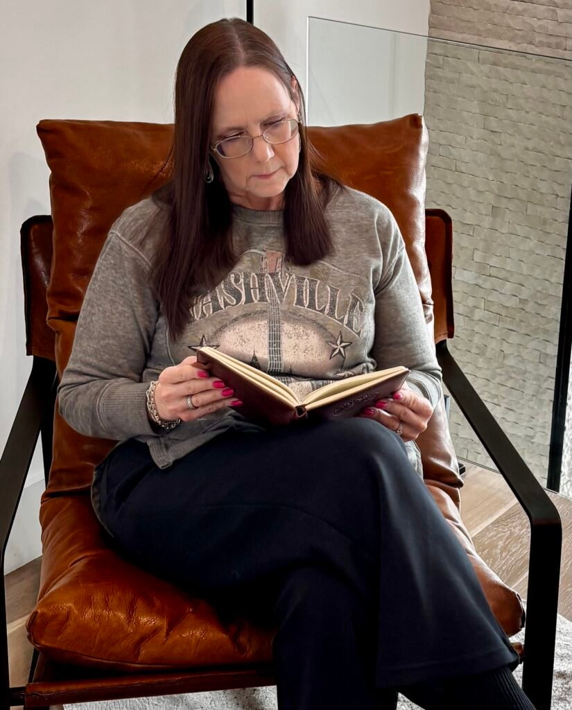 Woman reading a book