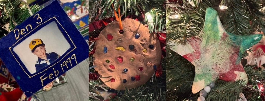 Children’s handmade Christmas ornaments