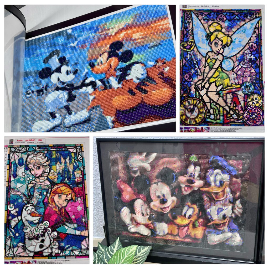 Diamond Art finished projects. 