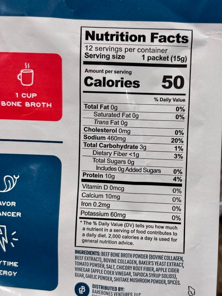 Bare Bones beef broth 